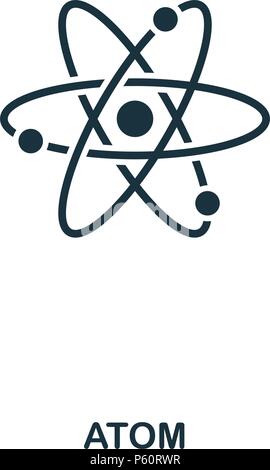 Atom-Symbol. Line Style Icon Design. UI. Abbildung: atom-Symbol. Piktogramm isoliert auf Weiss. Fertig in web design, Anwendungen, Software, Druck verwenden. Stock Vektor