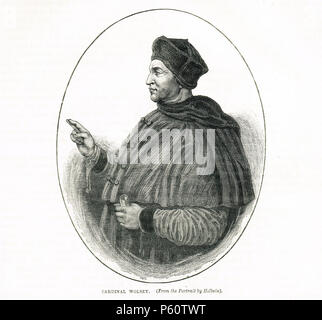 Kardinal Thomas Wolsey, nach Holbein Stockfoto