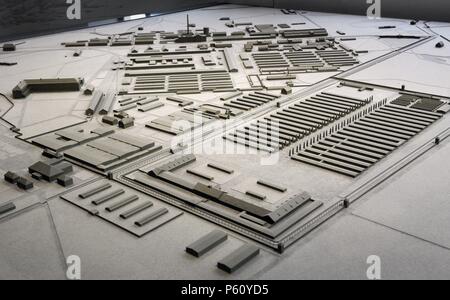 Scale Modell. KZ Dachau. Erste NS-Konzentrationslager. Deutschland. 1945. Stockfoto