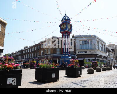 Sheerness, Kent, Großbritannien. 28 Juni, 2018. UK Wetter: ein sonniger und warmer Tag in Sheerness, Kent, als die Hitzewelle weiter. Credit: James Bell/Alamy leben Nachrichten Stockfoto