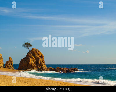 Mar Menuda Strand in Tossa de Mar, Girona, Katalonien, Spanien Stockfoto