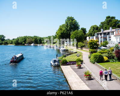 Themse aus Marlow, Marlow, Buckinghamshire, England, UK, GB gesehen. Stockfoto