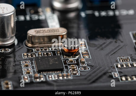 Pc-motherboard Makro view verwendet Stockfoto