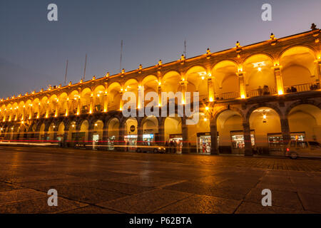 Plaza de Armas' der Stadt Arequipa, Provinz Arequipa Stockfoto