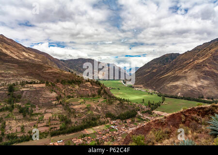 Pisac ist ein Dorf im Süden von Peru Sacred Valley Region Stockfoto