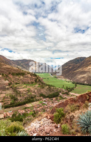 Pisac ist ein Dorf im Süden von Peru Sacred Valley Region Stockfoto