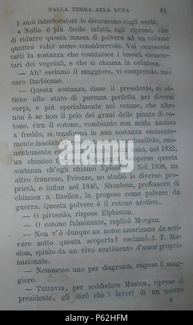 N/A. Foto aus dem Buch "alla Terra Alla Luna', 1880 gedruckt. 1865. Jules Verne (1828 - 1905) Alternative Namen Jules Gabriel Verne Beschreibung französischer Schriftsteller Geburtsdatum / Tod vom 8. Februar 1828 24. März 1905 Ort der Geburt / Todes Nantes Amiens Arbeit Periode 1850-Authority control: Q 33977 VIAF: 76323989 ISNI: 0000 0001 2140 0562 ULAN: 500253402 79064013 LCCN: n NLA: 35580378 WorldCat 407 Dalla Terra alla Luna Pag 81 Stockfoto