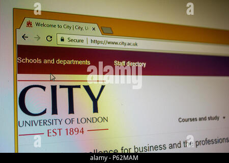 Website - City University in London Stockfoto