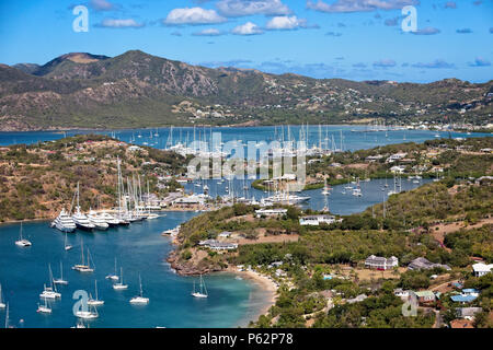 Antigua Yacht Club von Oben Stockfoto