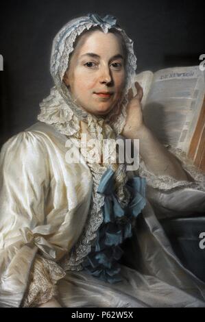 Maurice Quentin De La Tour (1704-1788). Französische Maler. Madame Ferrand meditieren auf Newton, 1753. Alte Pinakothek. München. Deutschland. Stockfoto