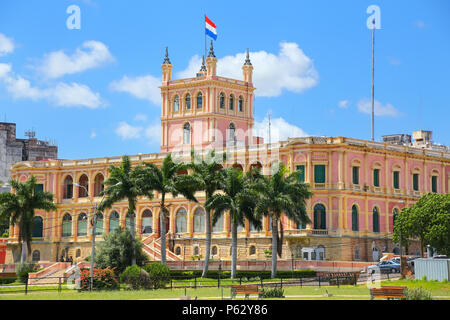 Präsidentenpalast in Asuncion, Paraguay. Es dient als Arbeitsplatz für den Präsidenten und die Regierung von Paraguay. Stockfoto