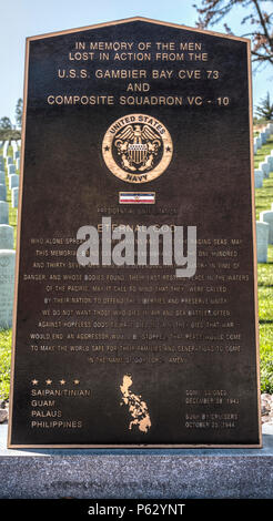 Veterans Memorial, fort Rosecrans, Point Loma, ca US Stockfoto