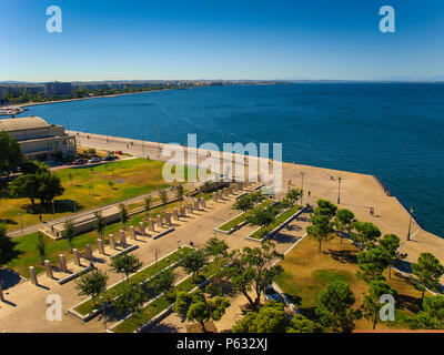 Panoramablick von Thessaloniki vom Weißen Turm Stockfoto
