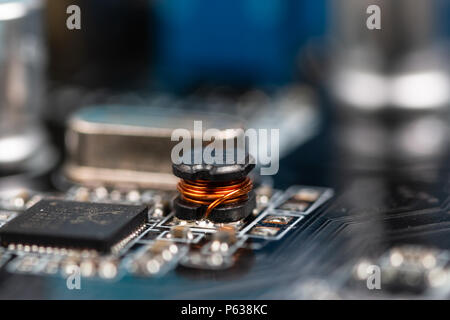 Pc-motherboard Makro view verwendet Stockfoto