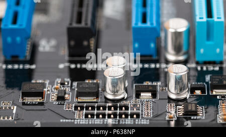 Pc-motherboard Makro view verwendet Stockfoto