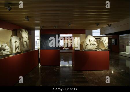 SALA DE ESCULTURA IBERICA. MUSEO ARQUEOLOGICO NACIONAL. Stockfoto