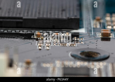 Pc-motherboard Makro view verwendet Stockfoto