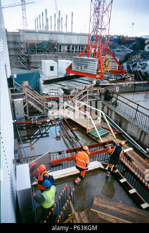 Allgemeine Website Schuß außerhalb der eigentlichen Reaktion Hall, Olkiluoto 3, Kernkraftwerk, Finnland Stockfoto