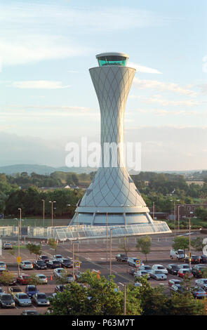 Neuen Kontrollturm Flughafen Edinburgh, Edinburgh, Schottland Stockfoto