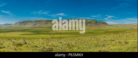 North Pennines AONB Panoramablick auf die Landschaft, die Weite des Cronkley fiel und Narbe, Obere Teesdale, im Sommer Stockfoto