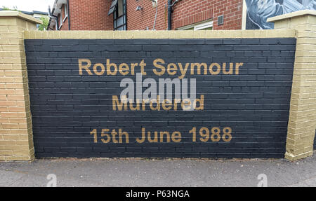 Robert Seymour Wandbild im Osten Belfast. Stockfoto