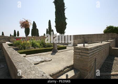 ARTE ROMANO. ESPAÑA. ITALICA. Hacia Ciudad fundada 206 ein. C., por Iniciativa de Cornelio Escipión. Casa de Los Pájaros. Domus Romana señorial. Santiponce. Provincia de Sevilla. Andalusien. Stockfoto