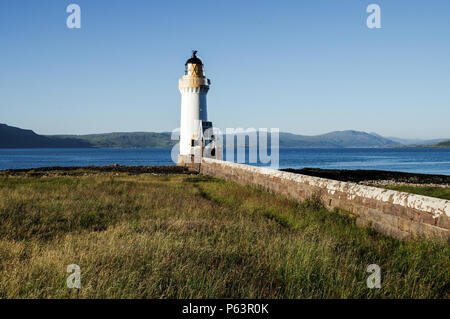 Schöne Rubha nan Gall Leuchtturm in der Nähe von Tobermory auf der Isle of Mull in Schottland Stockfoto