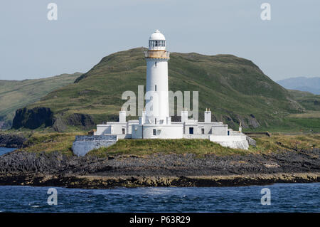 Eilean Muslide Leuchtturm, auch als Lismore Leuchtturm in der Nähe der Isle of Mull - Innere Hebriden, Schottland bekannt Stockfoto