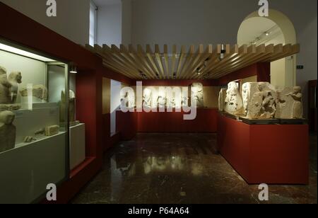 SALA DE ESCULTURA IBERICA. MUSEO ARQUEOLOGICO NACIONAL. Stockfoto