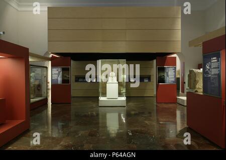 SALA DE ESCULTURA IBERICA. MUSEO ARQUEOLOGICO NACIONAL. Stockfoto