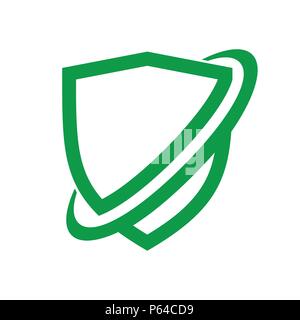 Netzwerk Schutz Schild Vektor Symbol Grafik Logo Design Template Stock Vektor