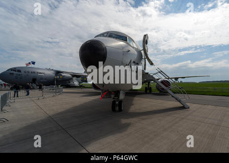 Anti-U-Boot-Krieg, anti-oberfläche Kriegsführung und maritime Patrol aircraft Boeing P-8 Poseidon. US Navy. Ausstellung die ILA Berlin Air Show 2018. Stockfoto