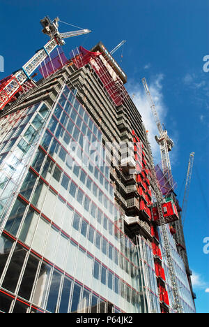 Bau von Renzo Piano'' Gebäude, der Shard London Bridge, Großbritannien Stockfoto