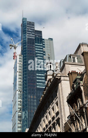 Architekten Kohn Pedersen Fox, Heron Turm während der Bauphase, City of London, Großbritannien Stockfoto