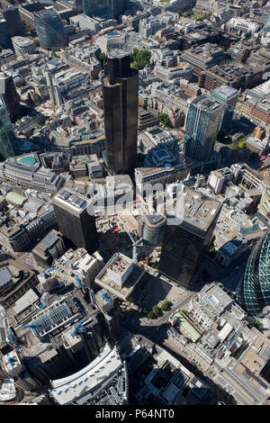 Luftaufnahme der Stadt London, Tower 42, London Stockfoto