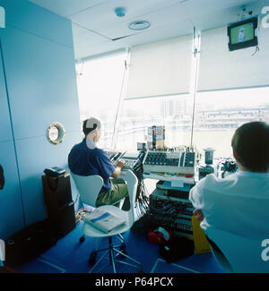 Media Center während des Spiels. Lords Cricket Ground. London, Vereinigtes Königreich. Stockfoto