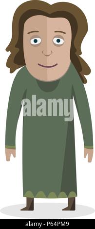 Frau in Tracht. Balten. Nationale Kleidung. Vector Illustration. Stock Vektor