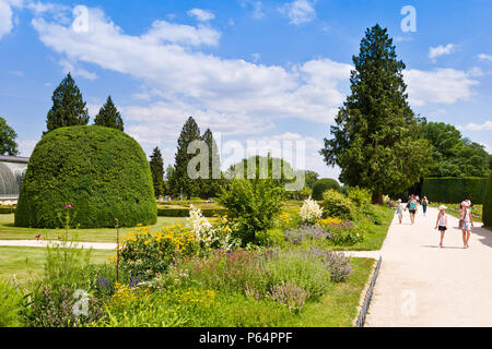 Francouzský Park, zámek Lednice (UNESCO), LVA Lednicko-valtický areál, kraj, Okres Břeclav, Ceska Republika/französischen Park, Lednice Schloss Lednice - Valt Stockfoto