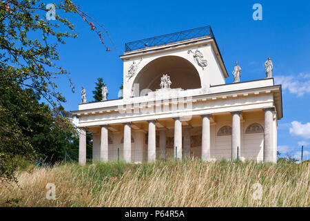 Letohrádek Apollonův chrám, zámek Lednice (UNESCO), LVA Lednicko-valtický areál, kraj, Okres Břeclav, Ceska Republika/Apollo Schlösser, Schloss Lednice, Stockfoto