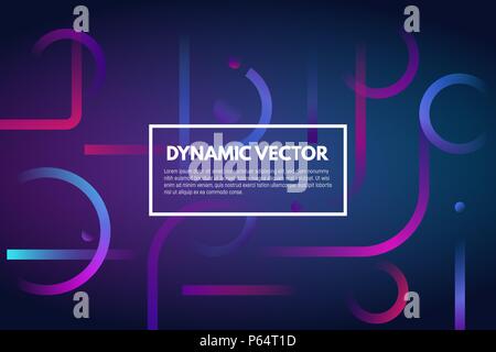 Gradient Dynamic Line Hintergrund Stock Vektor