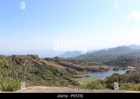 Schönheit der Flitterwochen, wie auch den Sonnenuntergang in Mount Abu in Rajasthan. Stockfoto