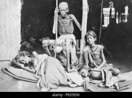 1876 1877 1878 1879 Hungersnot Genozid in Indien Madras unter der britischen Kolonialherrschaft die 3. Stockfoto