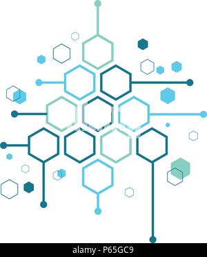 Abstrakte medizinischen Hintergrund Stoff und Moleküle design Stock Vektor