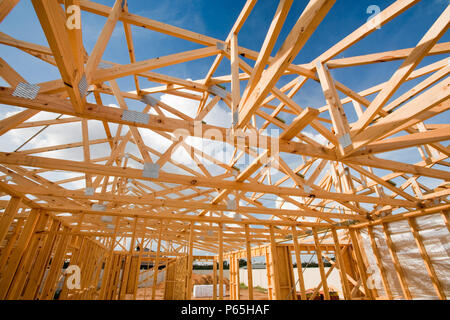 Bau von neuen Holz gerahmt Häuser in Echuca, Australien. Stockfoto