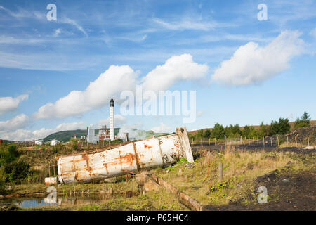 Fife power station ein Gasturbinenkraftwerk auf dem Gelände der ehemaligen Westfield Tagebau Coal Mine, in der Nähe von Ballingry, Perth und Kinross, Schottland, Großbritannien Stockfoto