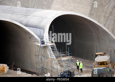 Baldock umgehen, auf der A505, Hertfordshire, England. Die neue Umgehung beteiligten von über einer Million Kubikmeter Erde. Die Regelung wurde entworfen und con Stockfoto