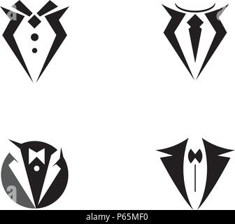 Tuxedo Logo Vorlage Vektor icon Abbildung design Stock Vektor
