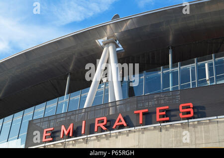 Großbritannien im Emirates Stadium von Arsenal FC in Highbury, London Stockfoto