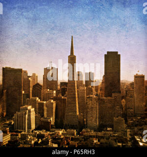 Die Transamerica Pyramid in San Francisco, Kalifornien, USA (Malerei) Stockfoto