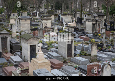 Friedhof von Montmartre in Paris, Frankreich Stockfoto